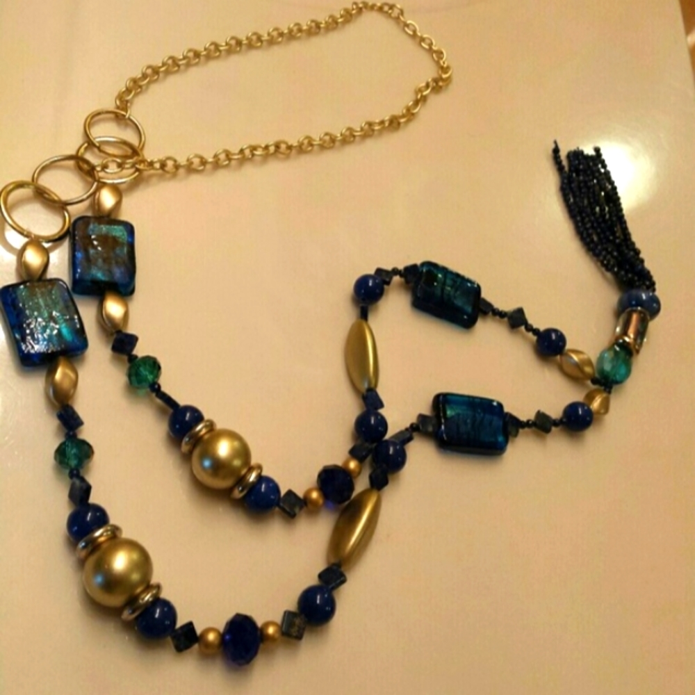 Stunning Long Lapis Azul Necklace!